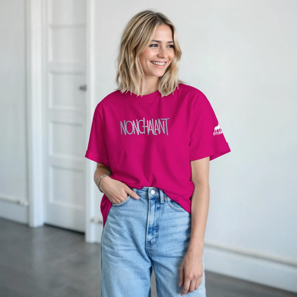 Nonchalant Unisex techno rave tshirt - pink