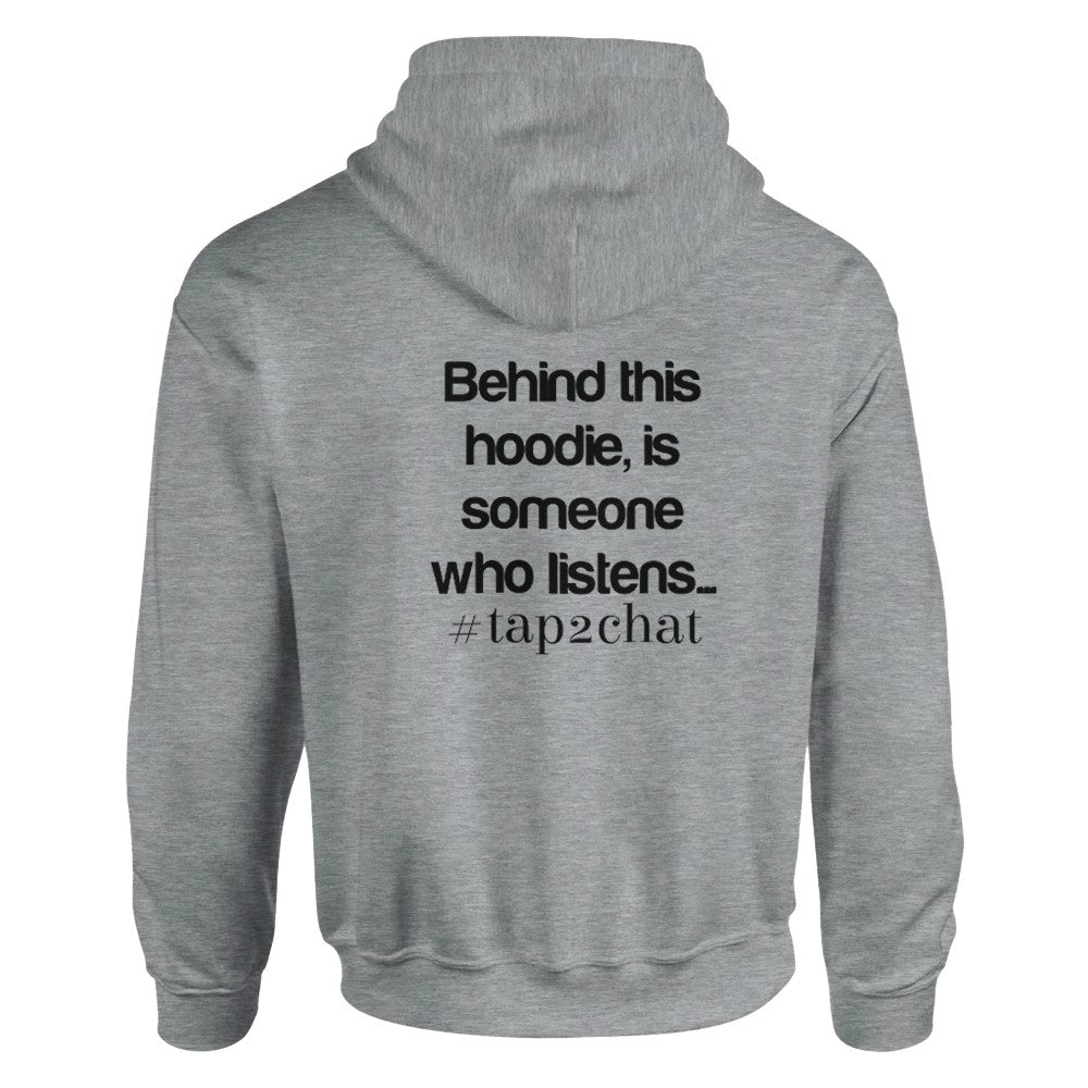 Unisex Grey Hoodie for Adults – Music Festival Streetwear Rave Clothing – Techno, EDM, DJ Shirt -  Behind this hoodie is a someone who listens mental health print
