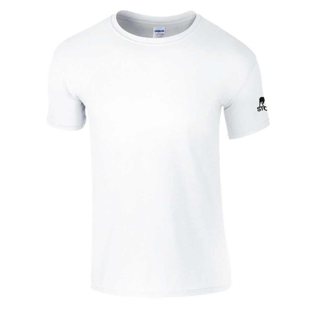 Unisex White T-shirt for Adults – Music Festival Streetwear Rave Clothing – Techno, EDM, DJ Shirt -  Behind this shirt is a someone who listens mental health print