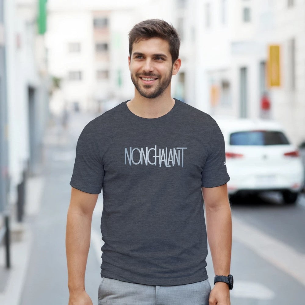 Nonchalant Unisex techno rave tshirt - grey