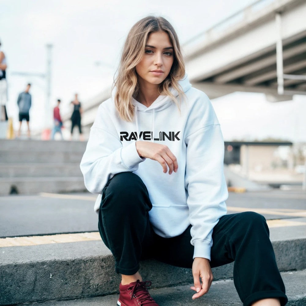 custom tiktok hoodie - perfect for gaining followers - unisex - white hoodie with black font