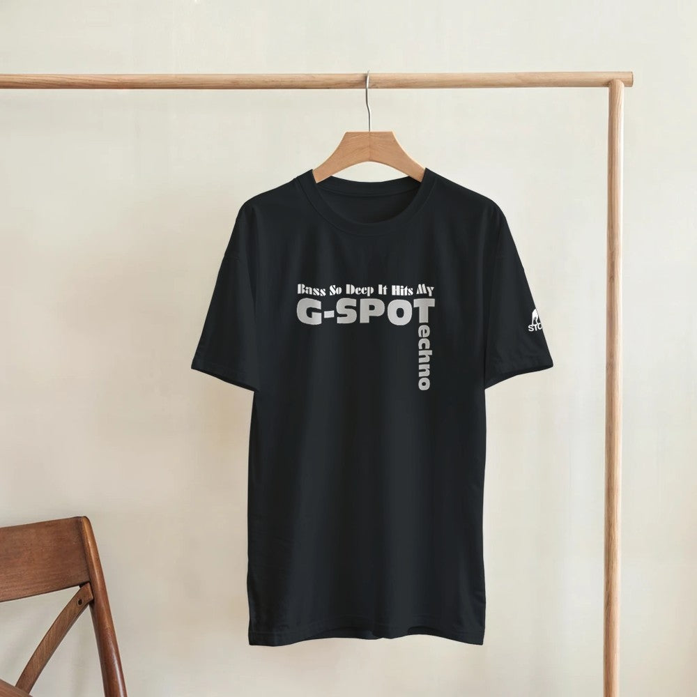 Stomp bass so deep it hits my gspot techno rave tshirt - female - black