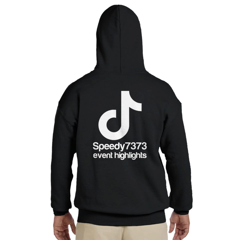 custom tiktok hoodie - perfect for gaining followers - unisex - Black hoodie with White font - RaveLink