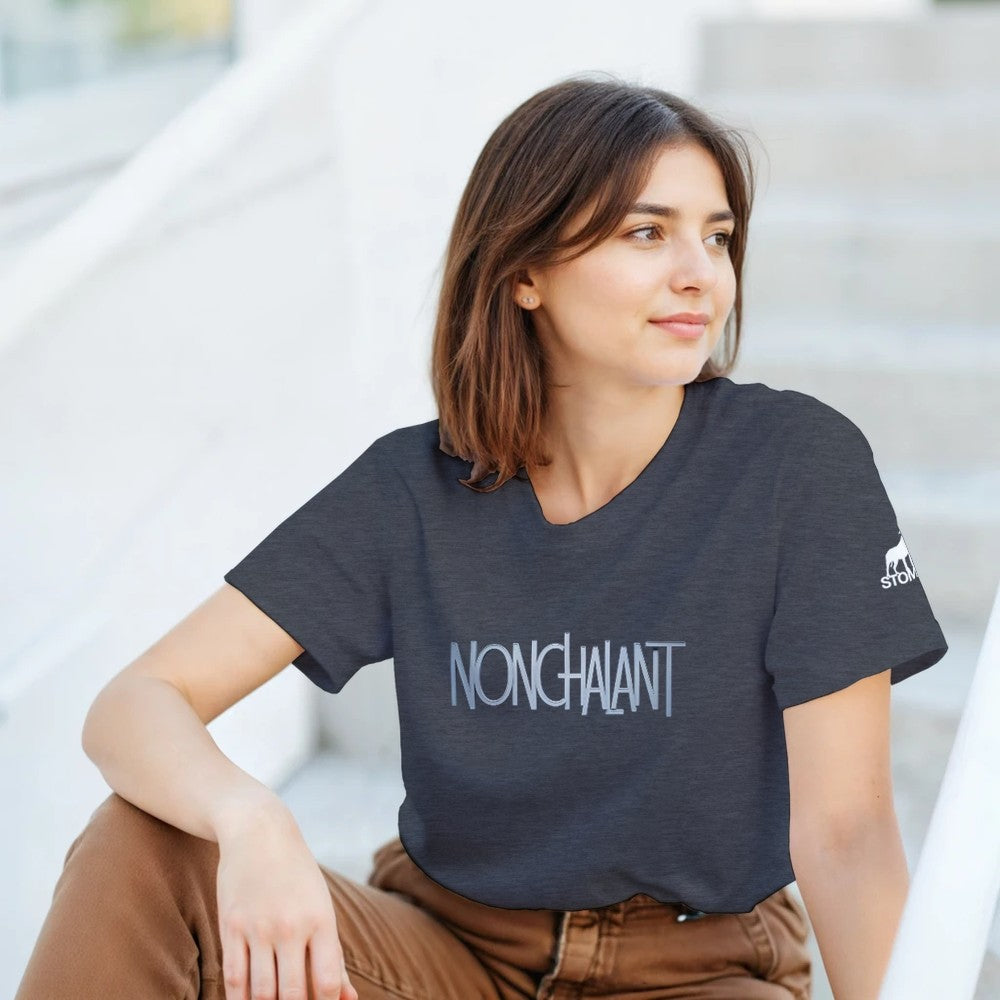 Nonchalant Unisex techno rave tshirt - grey