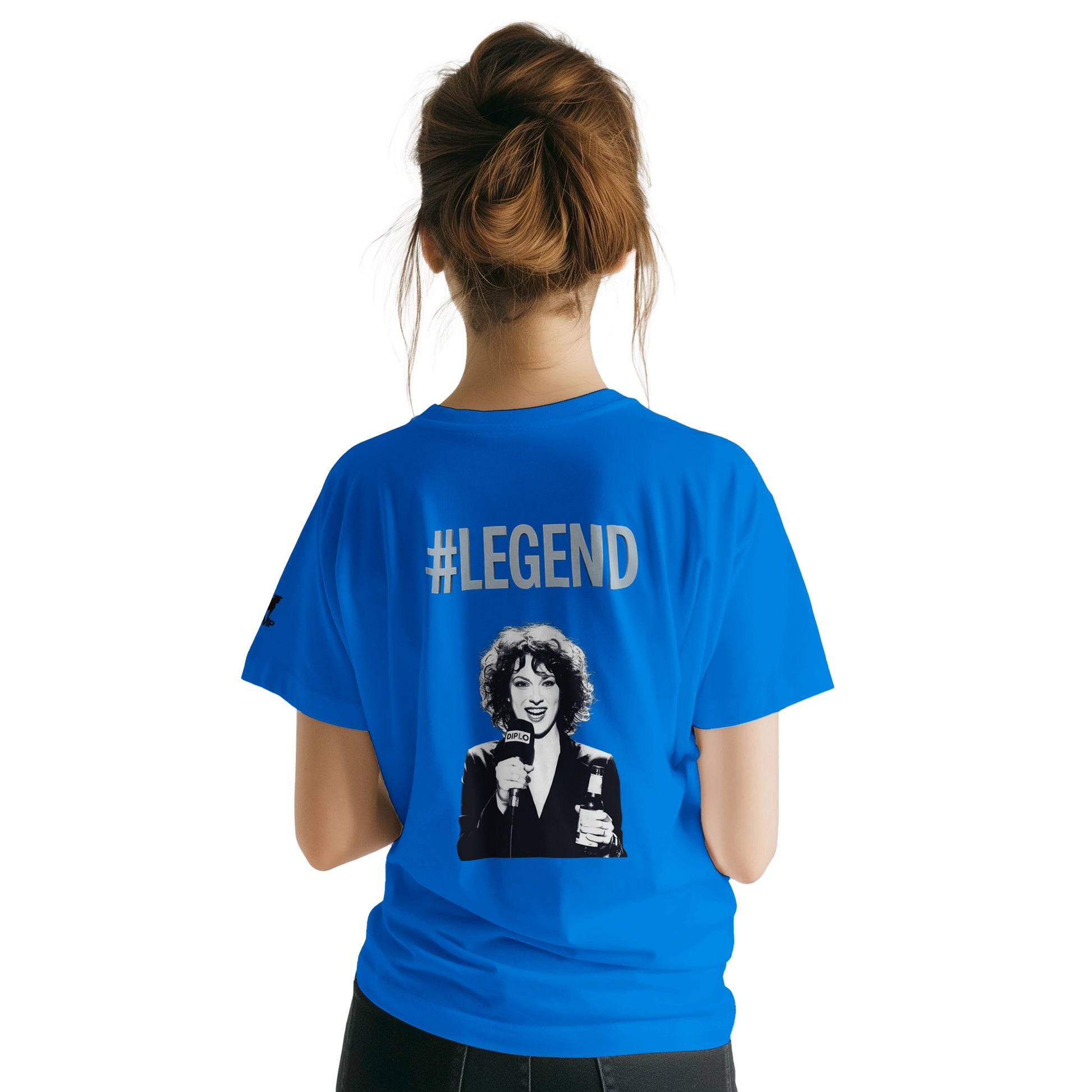Unisex Blue T-shirt for Adults – Music Festival Streetwear Rave Clothing – Techno, EDM, DJ Shirt - Annie Mac Radio 1 print
