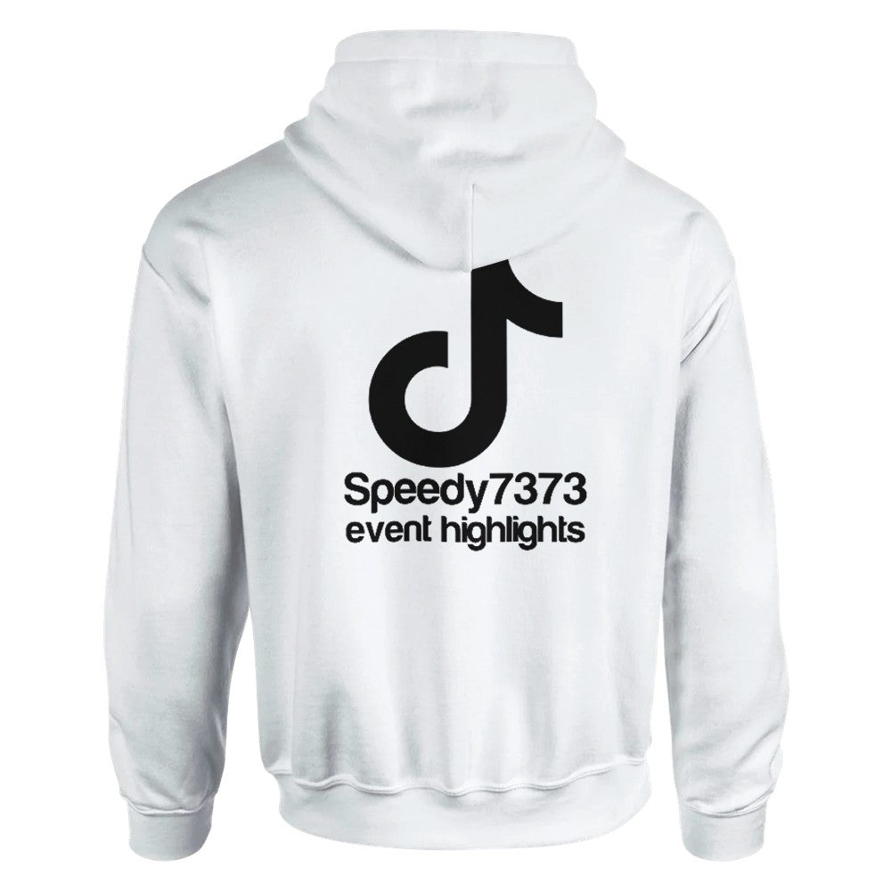 custom tiktok hoodie - perfect for gaining followers - unisex - white hoodie with black font