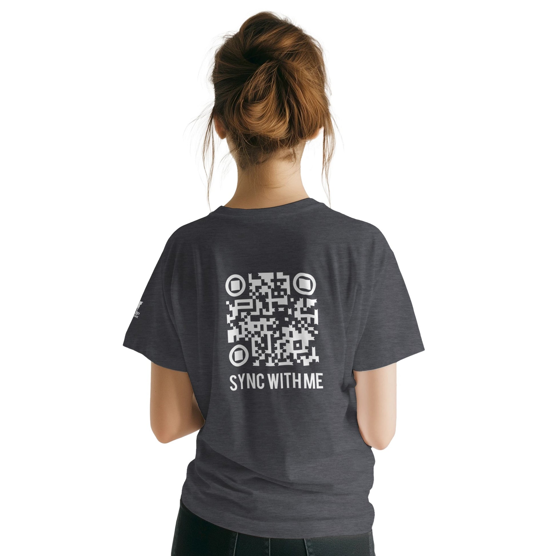 Stomp ravewear RaveLink - custom QR Code - Unisex T-shirt - grey