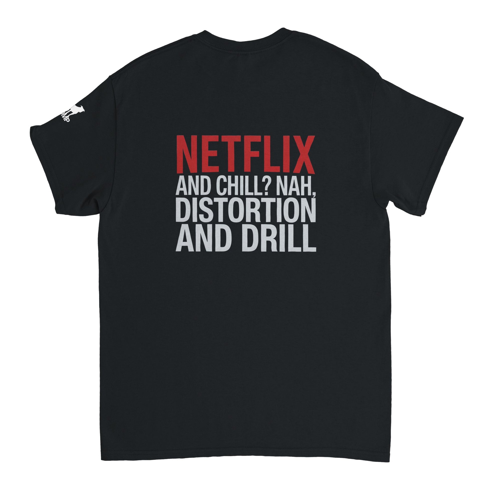Netflix and chill unisex techno rave tshit - black