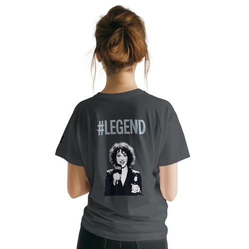 Unisex Grey T-shirt for Adults – Music Festival Streetwear Rave Clothing – Techno, EDM, DJ Shirt - Annie Mac Radio 1 print