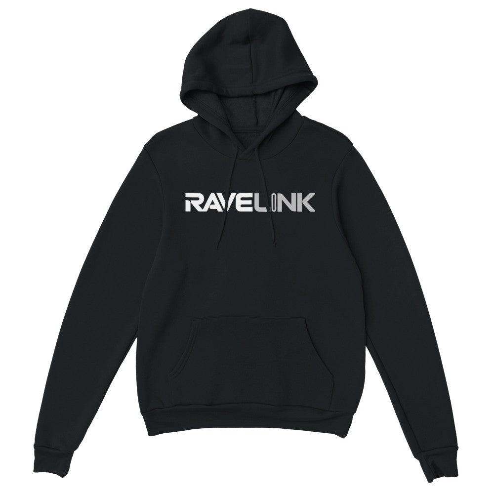 custom tiktok hoodie - perfect for gaining followers - unisex - Black hoodie with White font - RaveLink