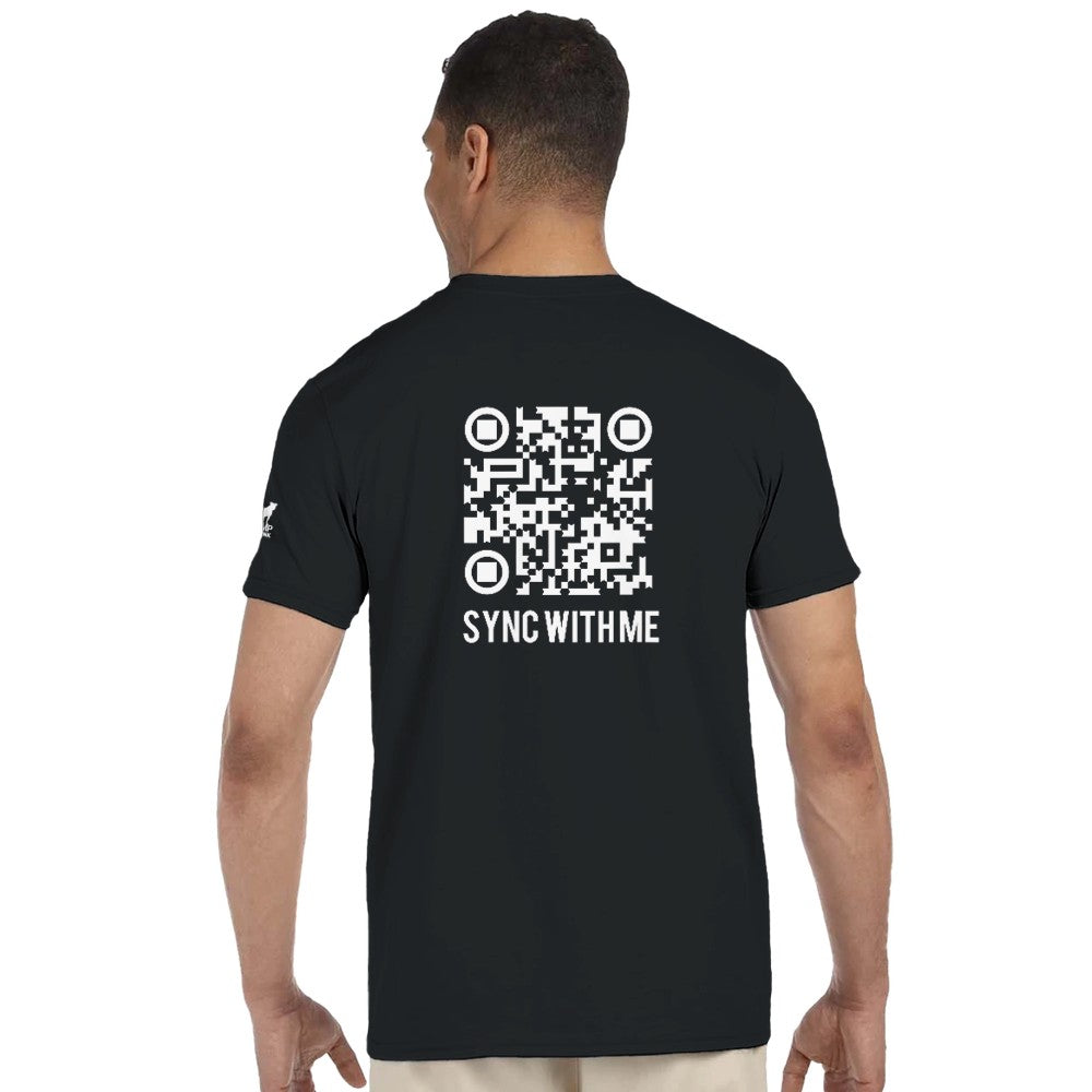 Stomp ravewear RaveLink - custom QR Code - Unisex T-shirt - black