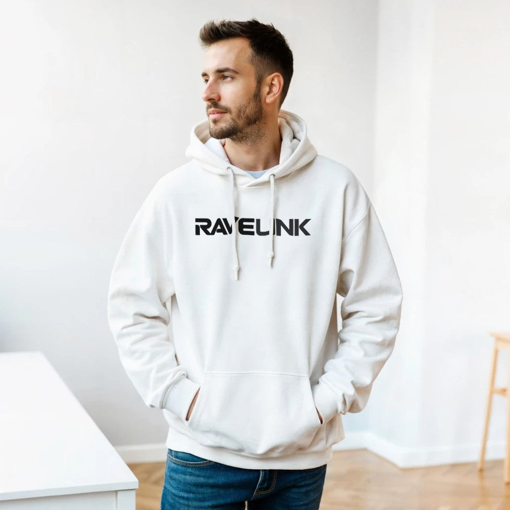 custom tiktok hoodie - perfect for gaining followers - unisex - white hoodie with black font - RaveLink