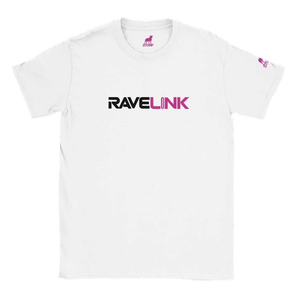 stomp ravewear - RaveLink Custom QR Code - Unisex t-shirt - white