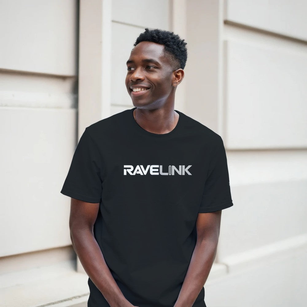 Stomp ravewear RaveLink - custom QR Code - Unisex T-shirt - black