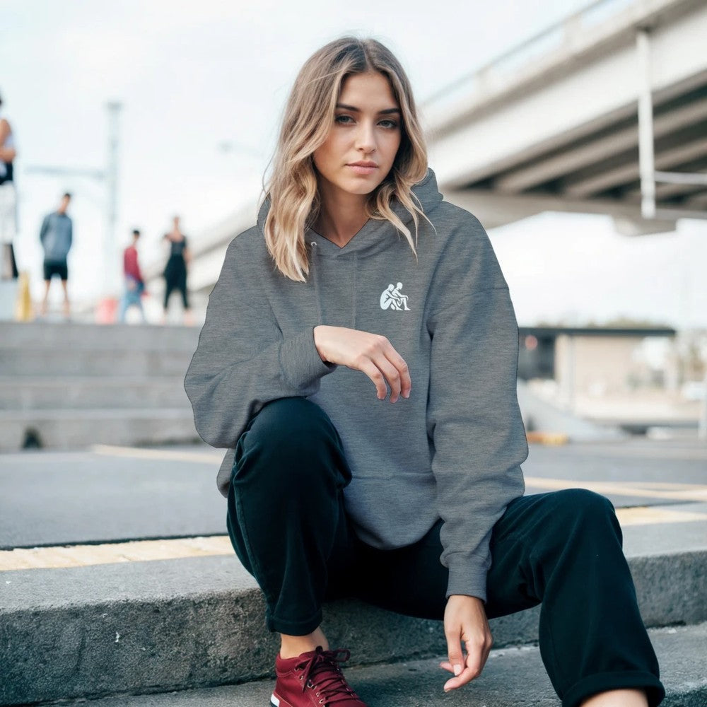 Unisex Mental health ravers hoodie - adults - if no ones checked in today this is me checking in, you matter print - grey in colour - mental health awareness 