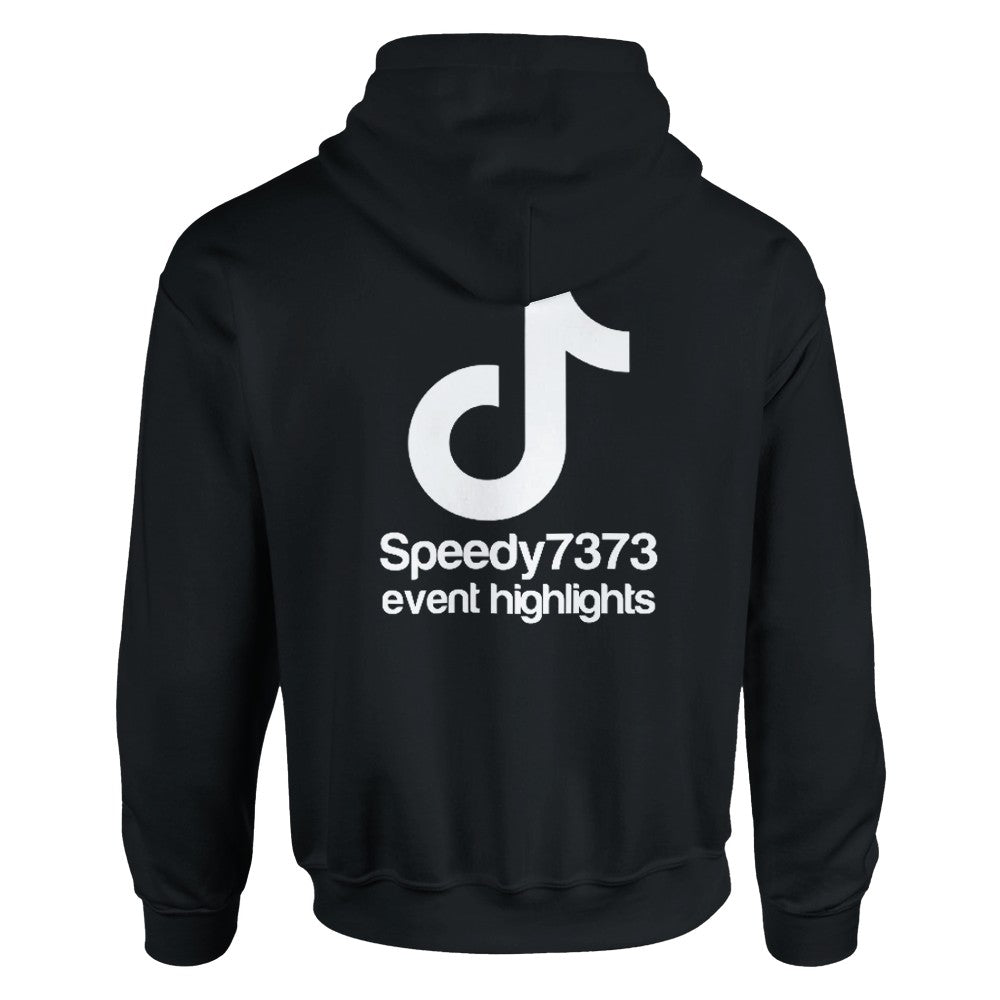 custom tiktok hoodie - perfect for gaining followers - unisex - Black hoodie with White font - RaveLink
