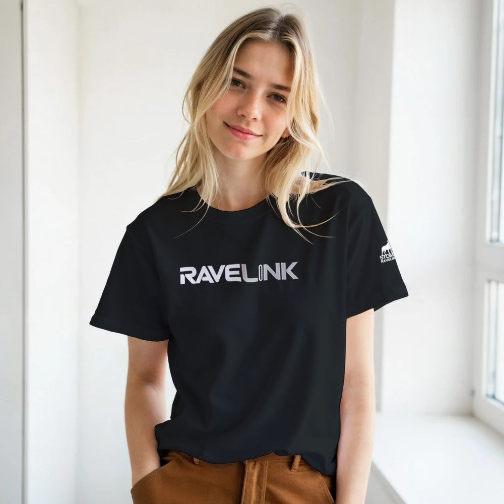 Stomp ravewear RaveLink - custom QR Code - Unisex T-shirt - black