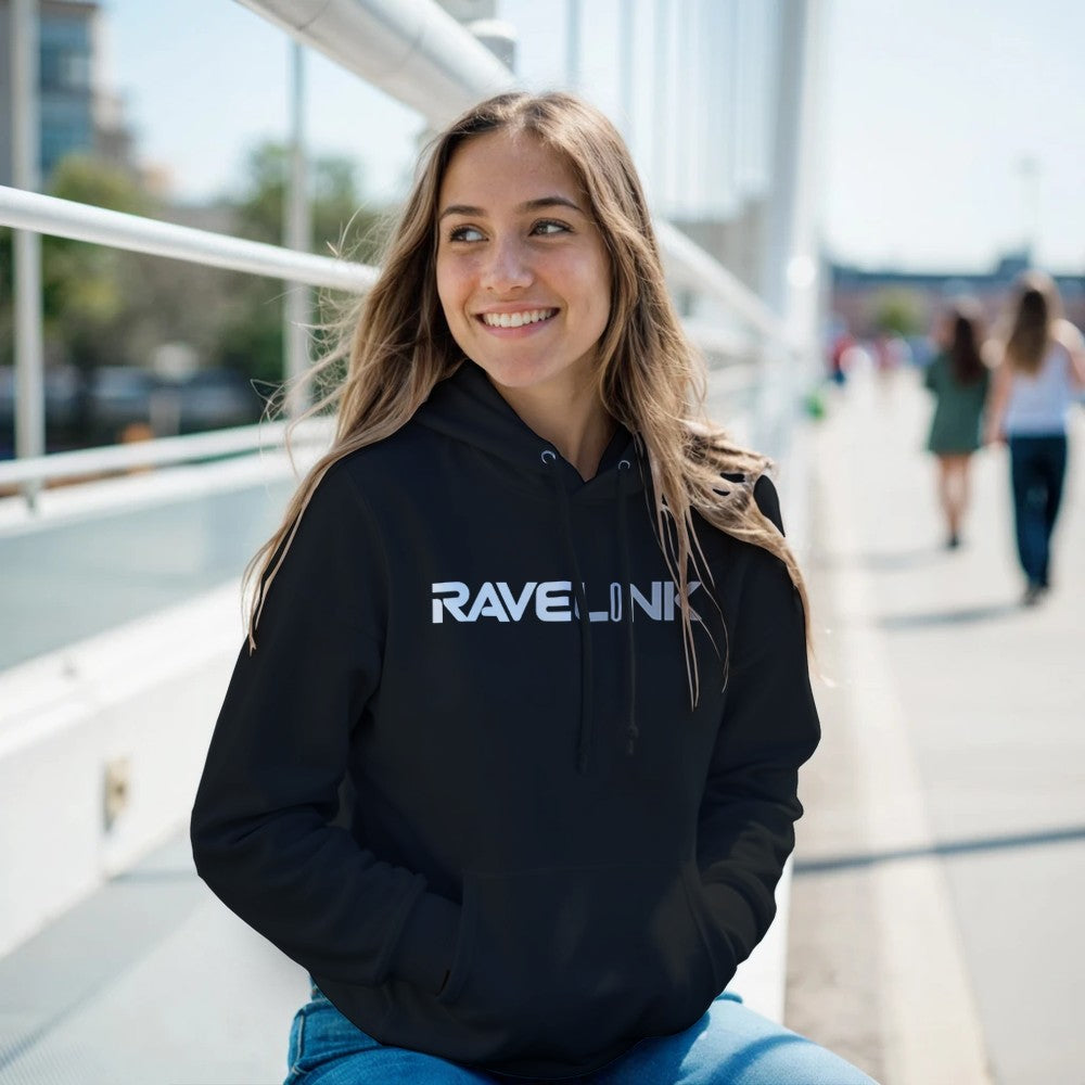 custom tiktok hoodie - perfect for gaining followers - unisex - Black hoodie with White font