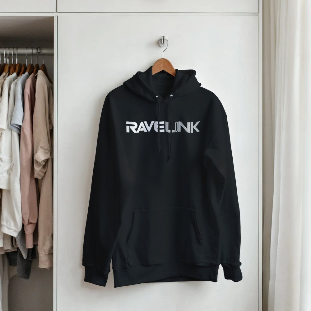 custom tiktok hoodie - perfect for gaining followers - unisex - Black hoodie with White font - RaveLink
