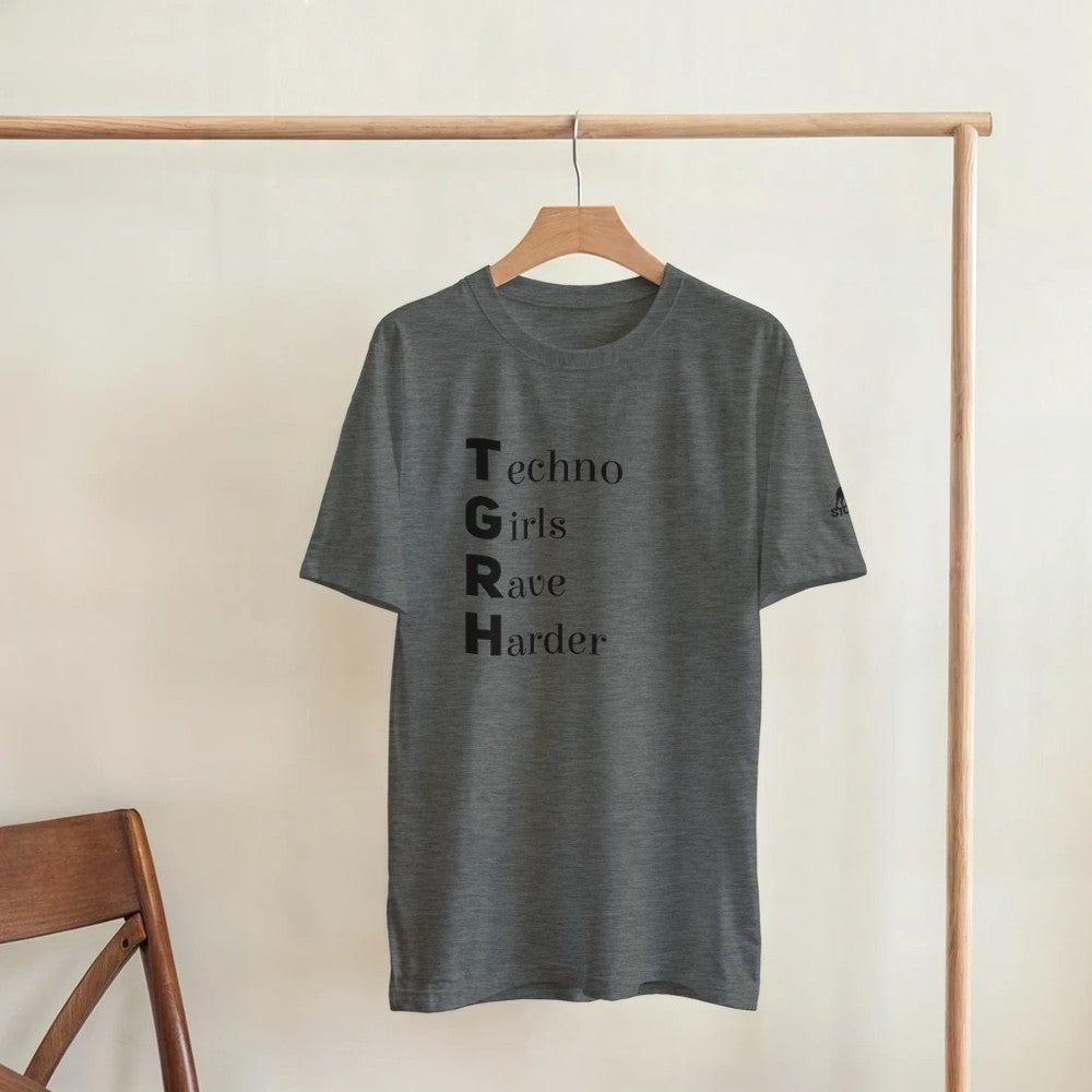 Stomp Techno girls rave harder techno rave tshirt - female - grey