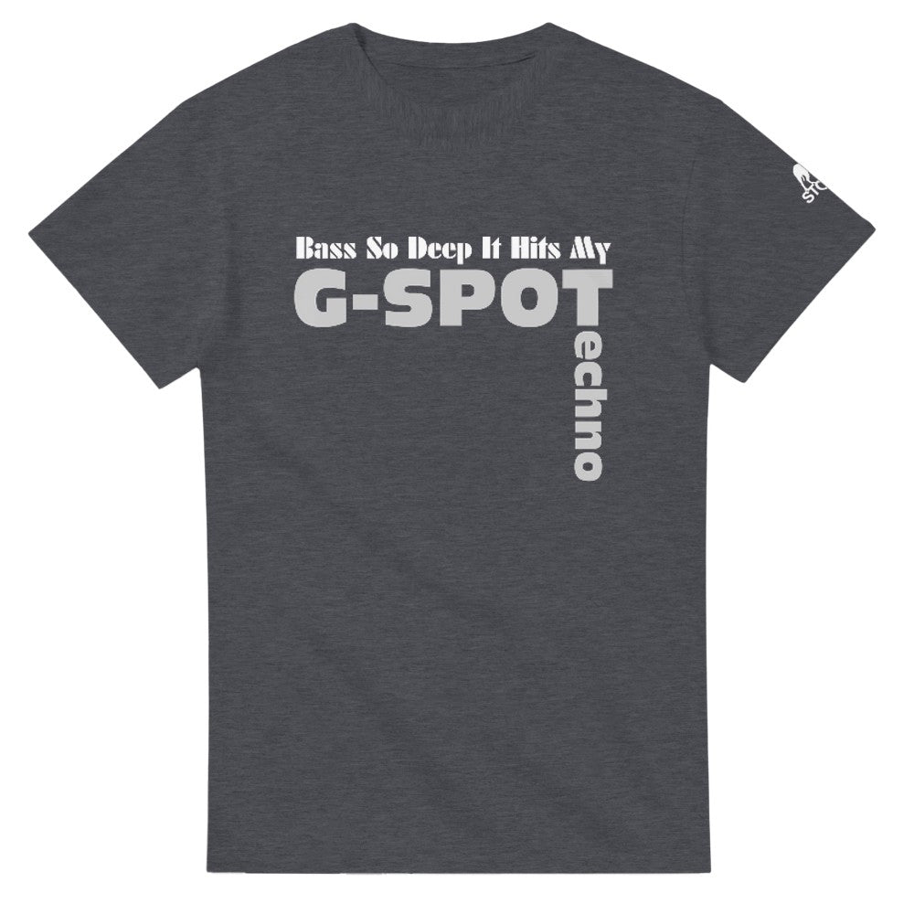 Stomp bass so deep it hits my gspot techno rave tshirt - female - grey