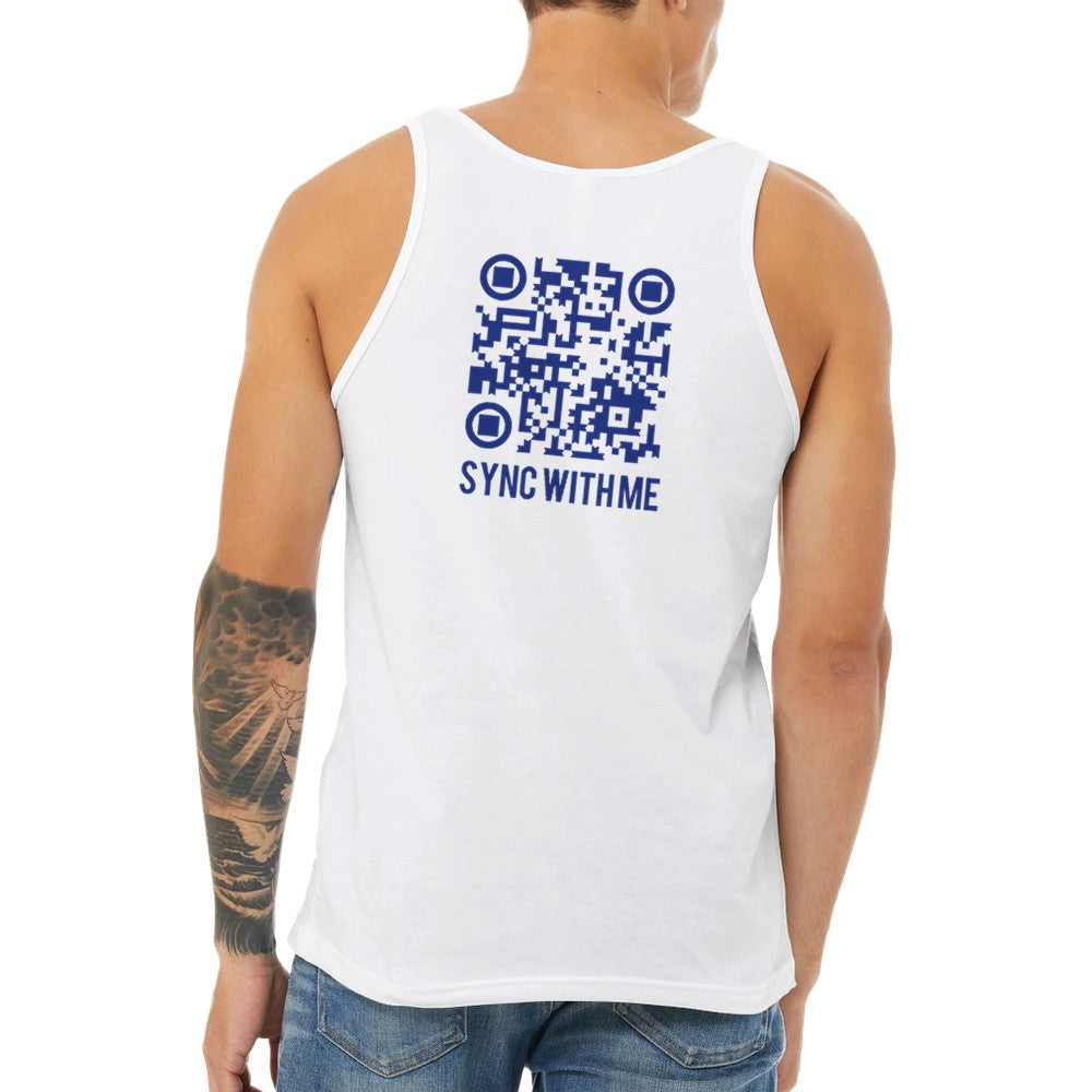 stomp ravewear - RaveLink Custom QR Code - Unisex tank top - white