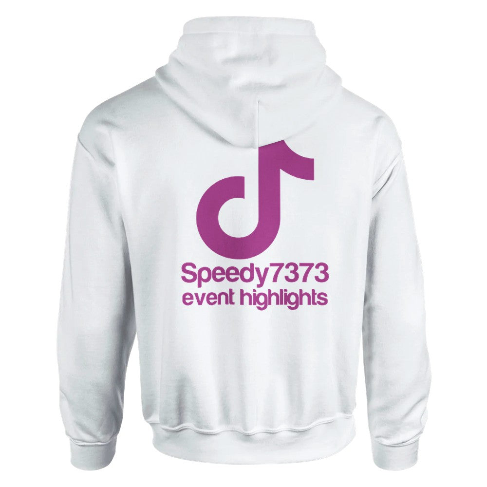 custom tiktok handle rave hoodie - instantly gain more follower on a night out - 100% custom techno - unisex - pink