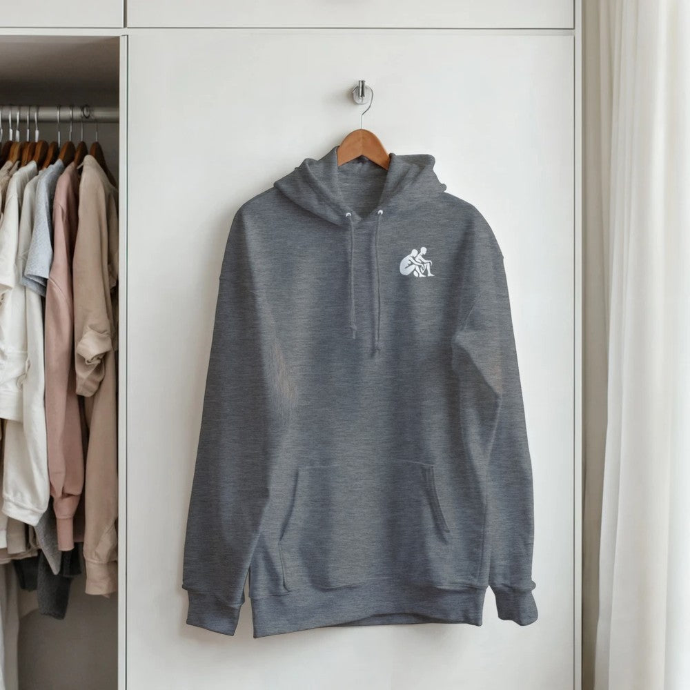 Unisex Mental health ravers hoodie - adults - if no ones checked in today this is me checking in, you matter print - grey in colour - mental health awareness 
