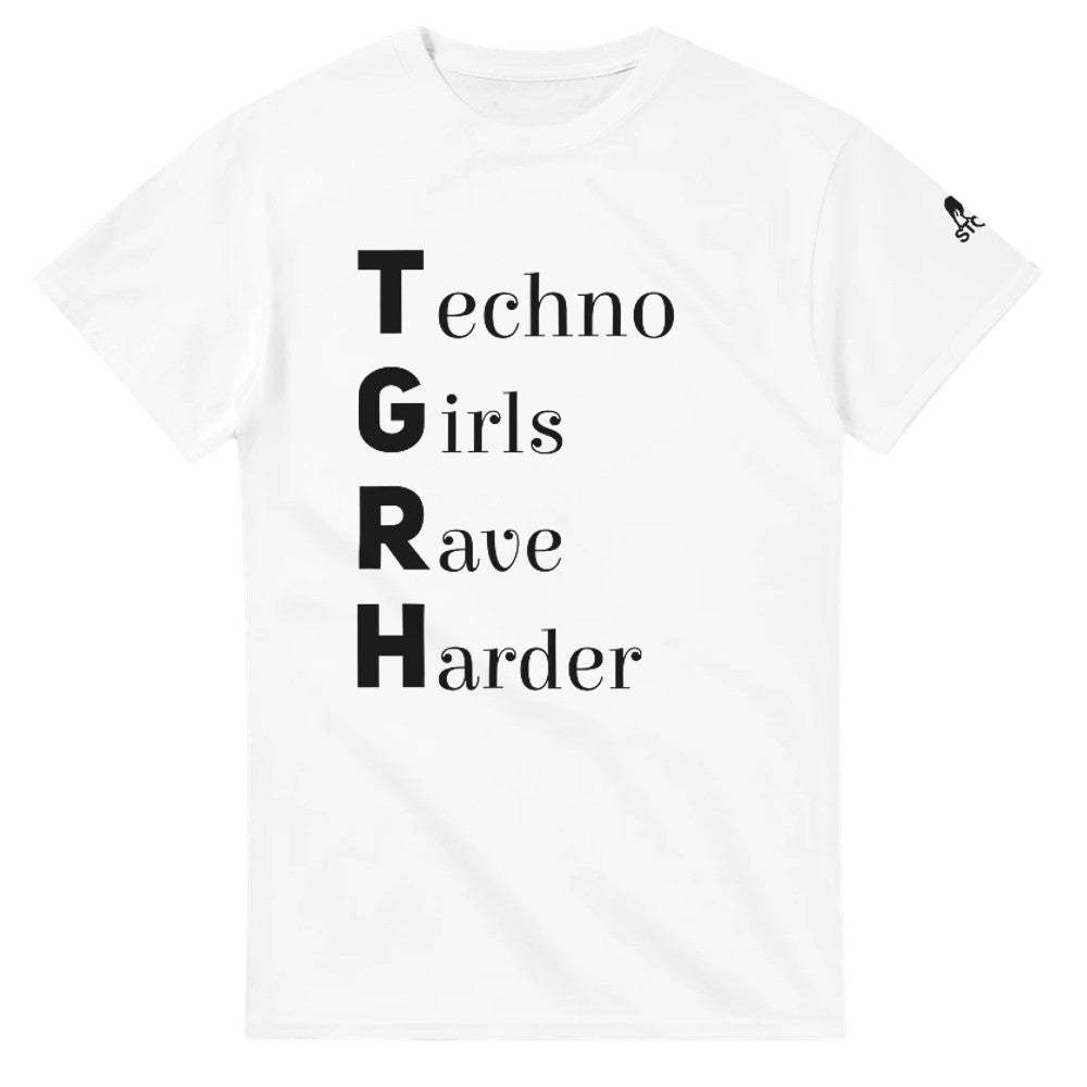 stomp techno girls rave harder techno tshirt - female - white