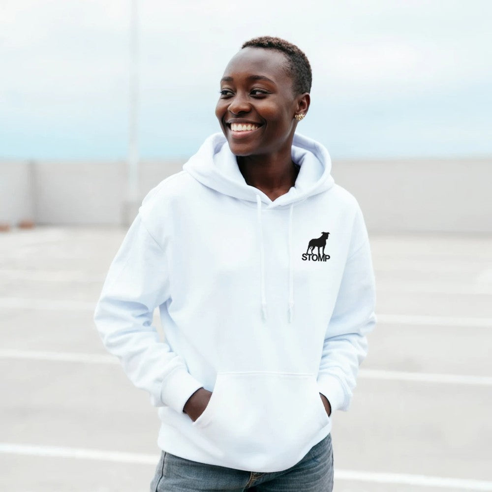 Unisex White Hoodie for Adults – Music Festival Streetwear Rave Clothing – Techno, EDM, DJ Shirt -  Behind this hoodie is a someone who listens mental health print