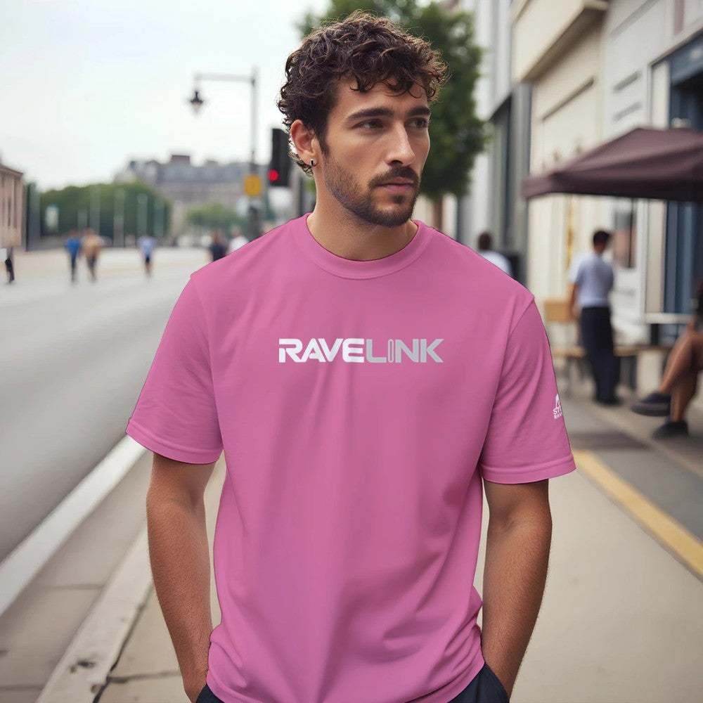 Stomp ravewear RaveLink - custom QR Code - Unisex T-shirt - pink