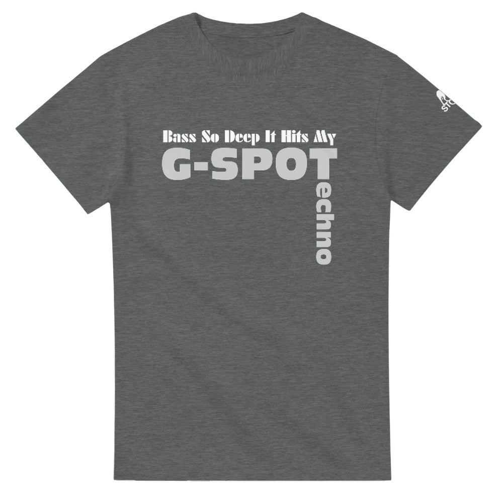 Stomp bass so deep it hits my gspot techno rave tshirt - female - grey