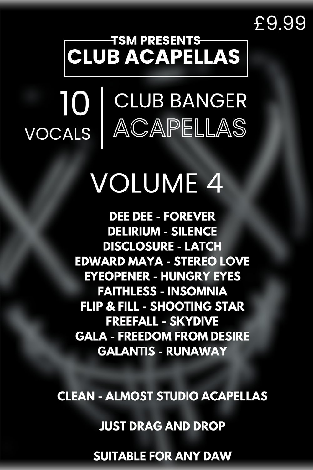 TSM Club Banger Acapella Sample Pack - All Labelled In Key & BPM - Just Drag & Drop Into Any DAW - Vol 1-5
