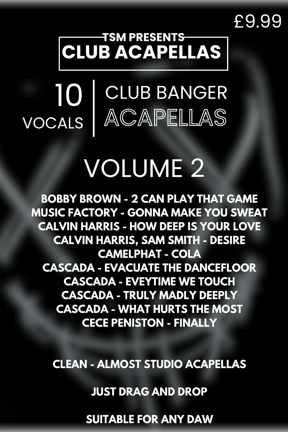 TSM Club Banger Acapella Sample Pack - All Labelled In Key & BPM - Just Drag & Drop Into Any DAW - Vol 1-5
