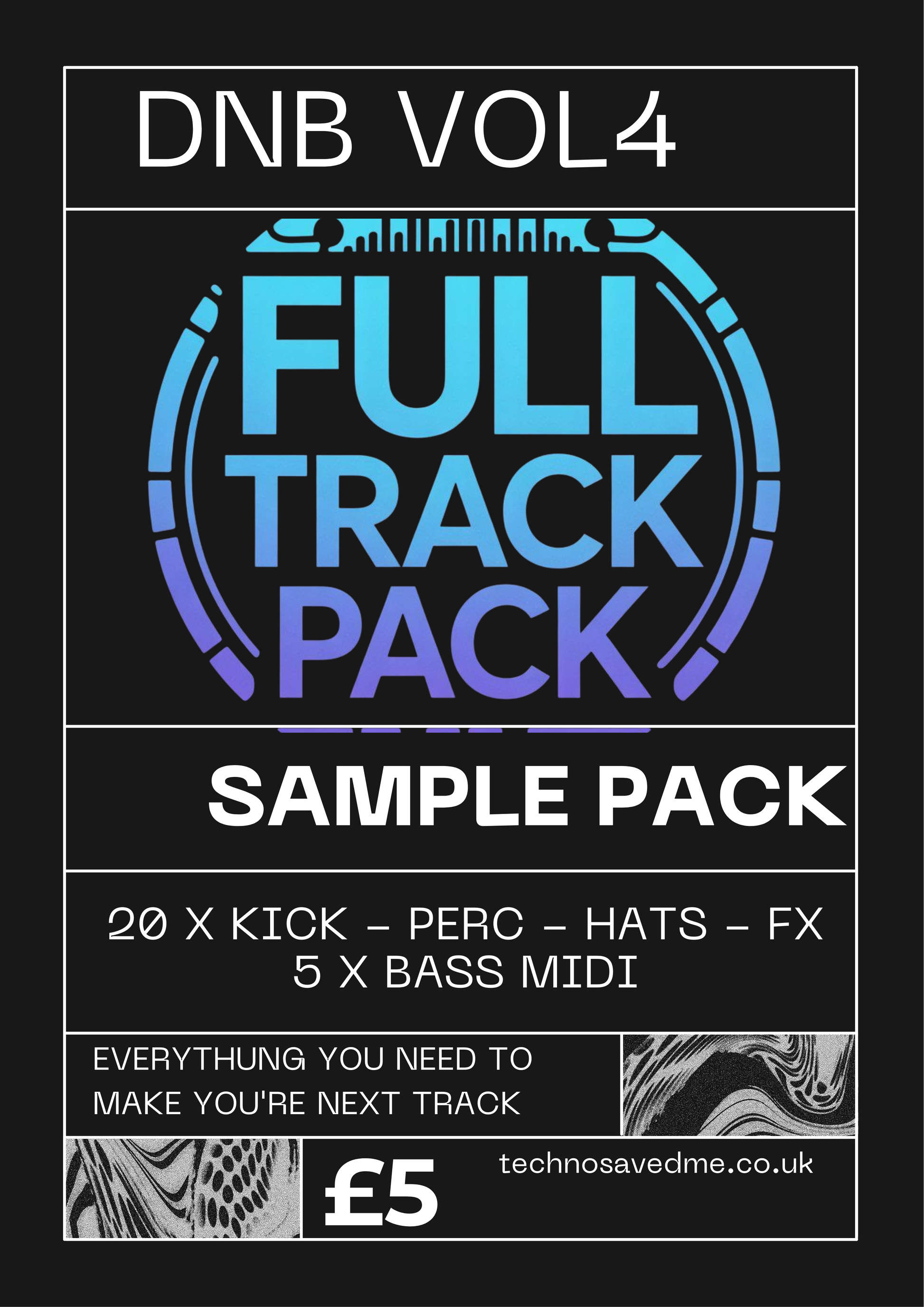 Drum and bass full track sample pack - ready to use in any DAW - Vol 4