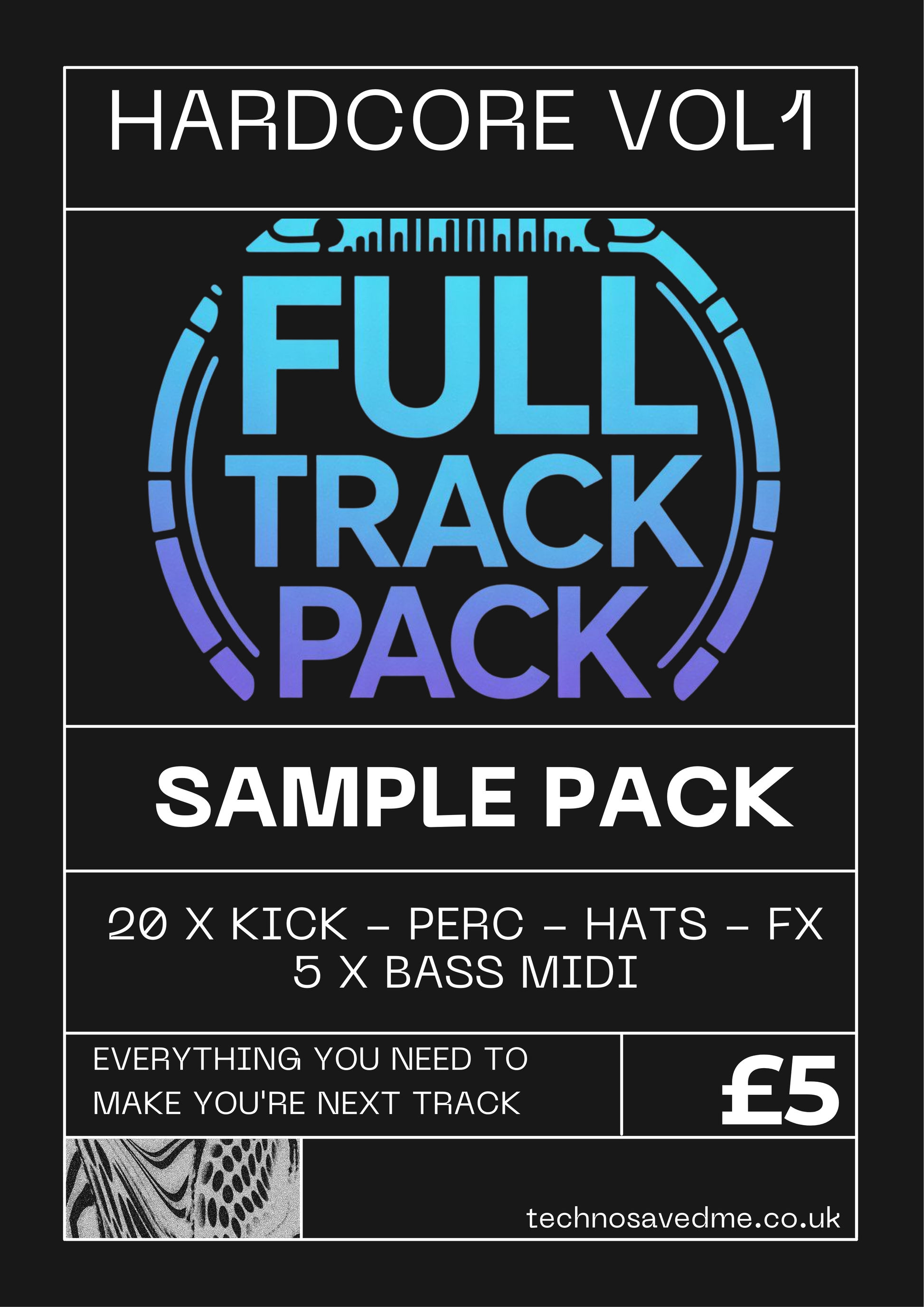 Full track sample pack for UK Hardcore - suitable for any DAW - Volume 1