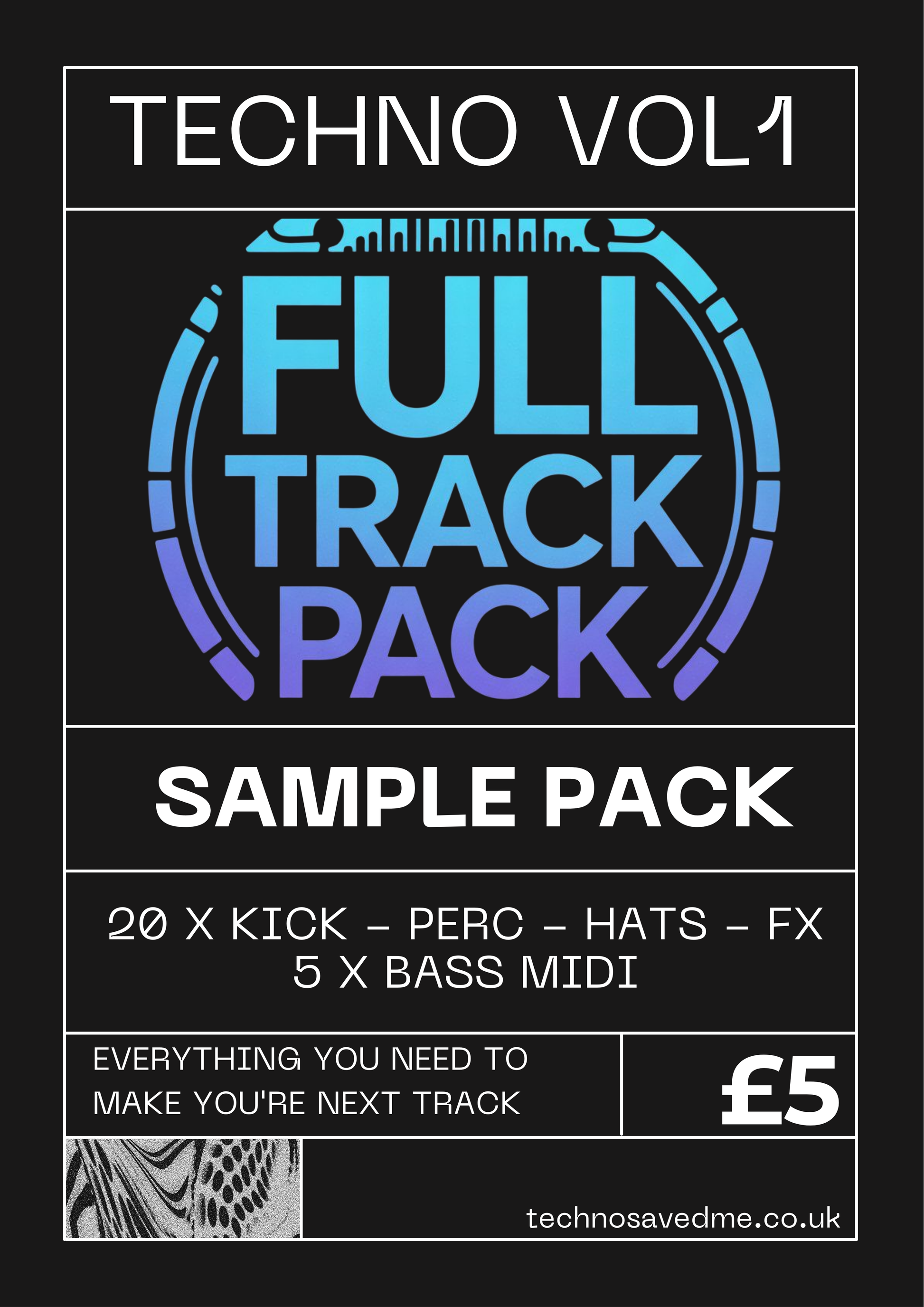 Full track pack for Techno - drag and drop into any DAW - Premium quality - Volume 1