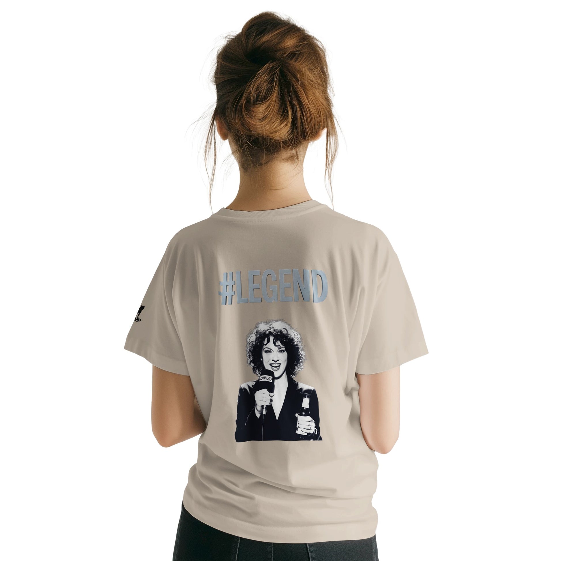 Unisex Beige T-shirt for Adults – Music Festival Streetwear Rave Clothing – Techno, EDM, DJ Shirt - Annie Mac Radio 1 print