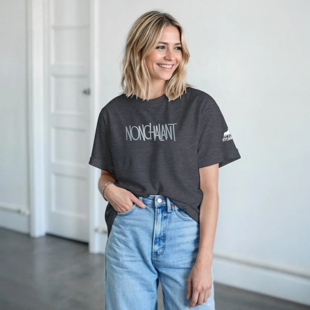 Nonchalant Unisex techno rave tshirt - grey