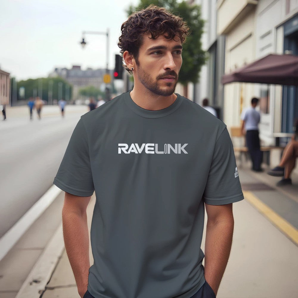 Stomp ravewear RaveLink - custom QR Code - Unisex T-shirt - charcoal