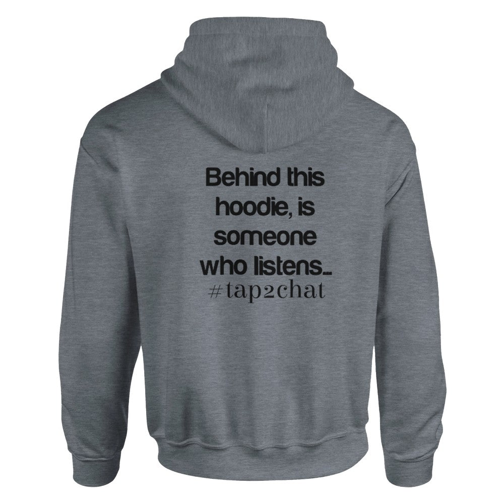 Unisex Grey Hoodie for Adults – Music Festival Streetwear Rave Clothing – Techno, EDM, DJ Shirt -  Behind this hoodie is a someone who listens mental health print