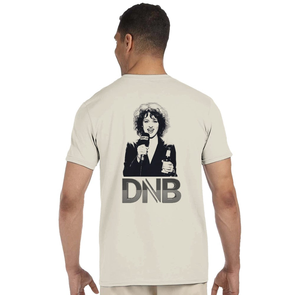 Unisex Beige T-shirt for Adults – Music Festival Streetwear Rave Clothing – Techno, EDM, DJ Shirt - Annie Mac Radio 1 print