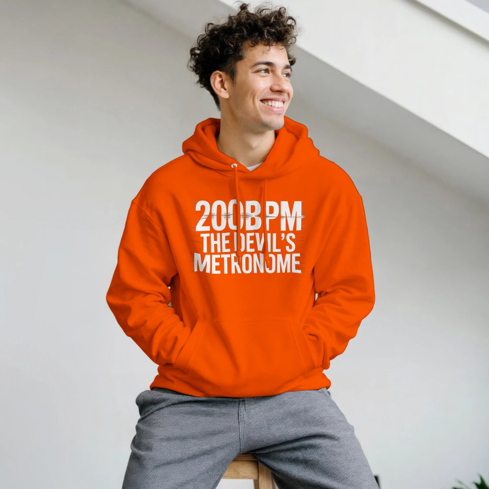 200bpm The Devils Metronome - Rave Unisex Hoodie - orange