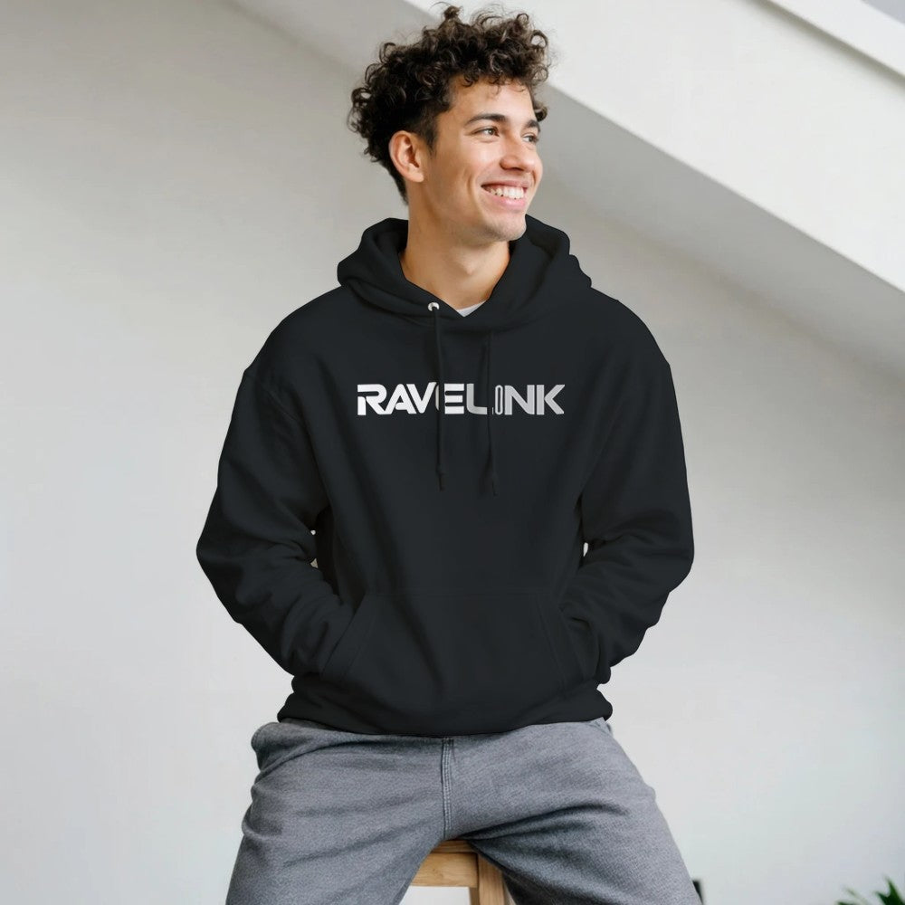 custom tiktok hoodie - perfect for gaining followers - unisex - Black hoodie with White font - RaveLink