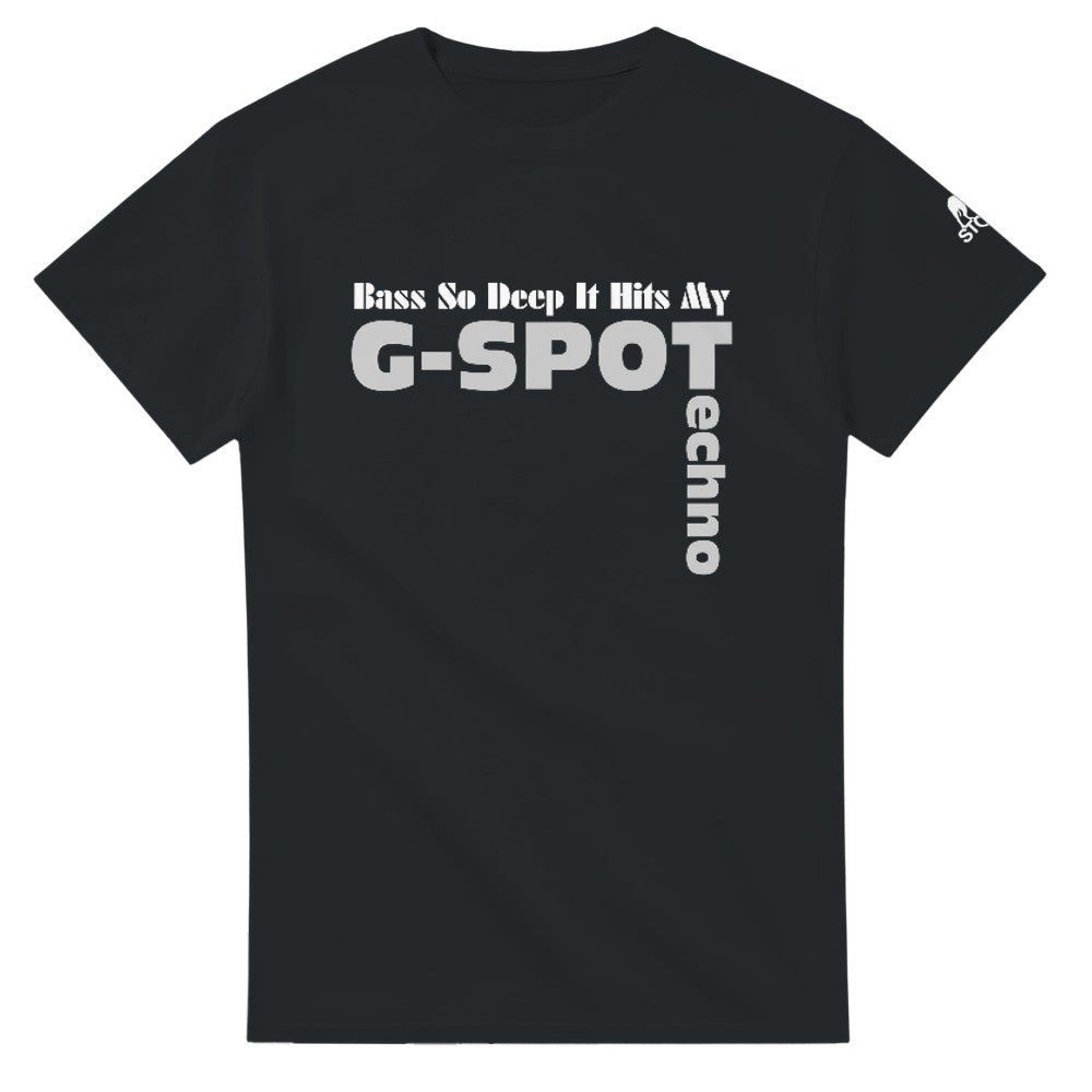 Stomp bass so deep it hits my gspot techno rave tshirt - female - black