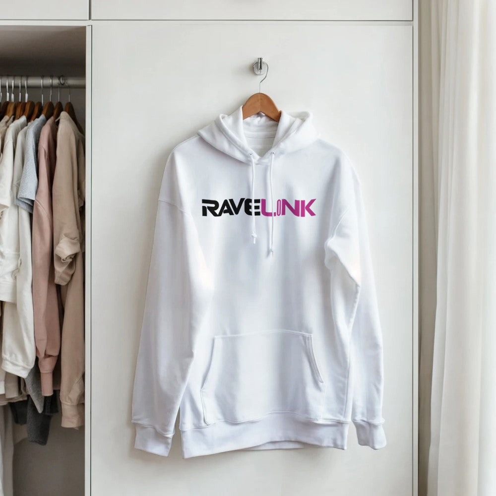custom tiktok handle rave hoodie - instantly gain more follower on a night out - 100% custom techno - unisex - pink