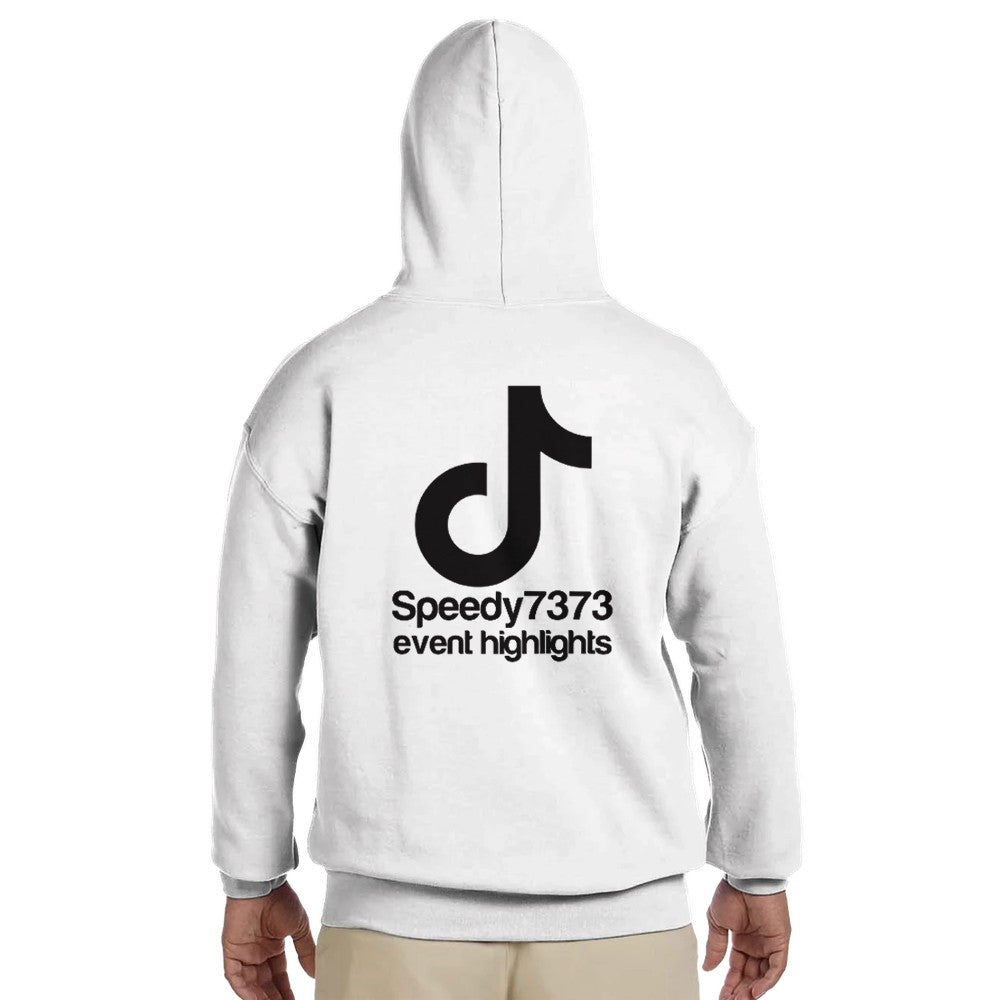 custom tiktok hoodie - perfect for gaining followers - unisex - white hoodie with black font