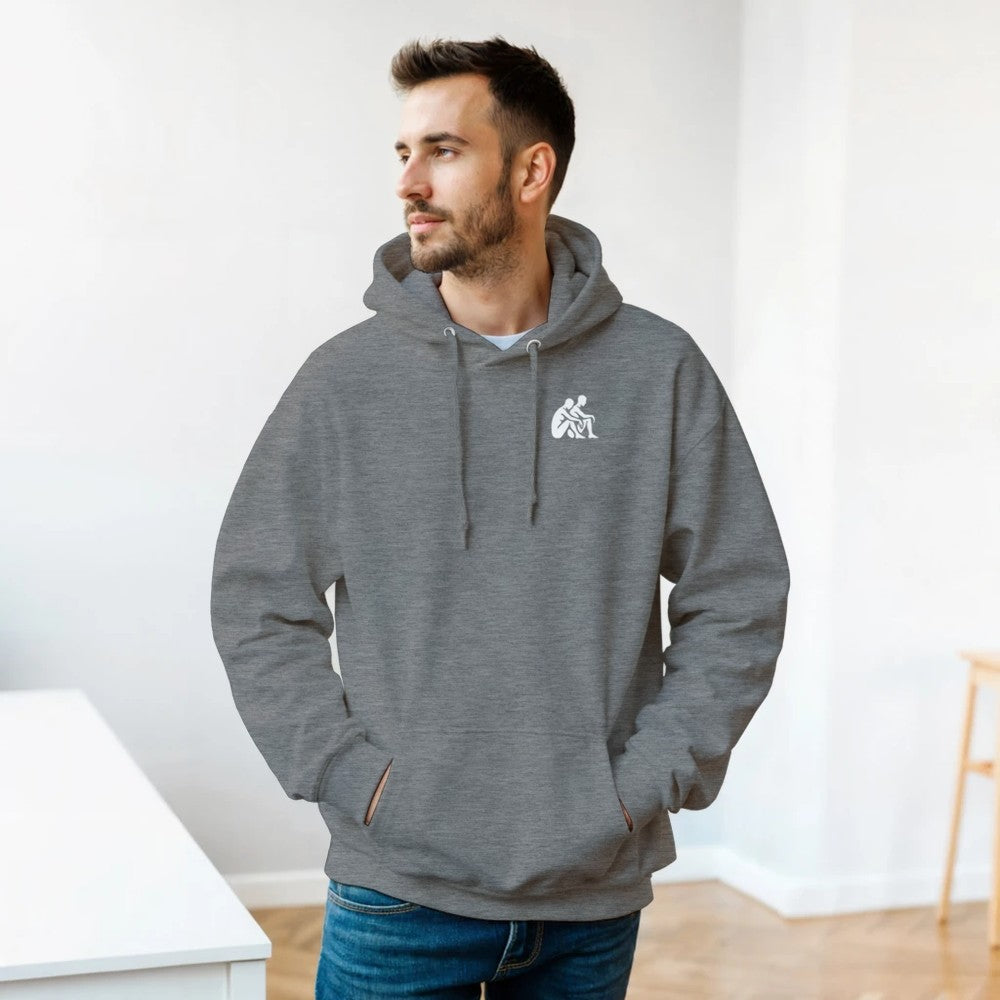 Unisex Mental health ravers hoodie - adults - if no ones checked in today this is me checking in, you matter print - grey in colour - mental health awareness 