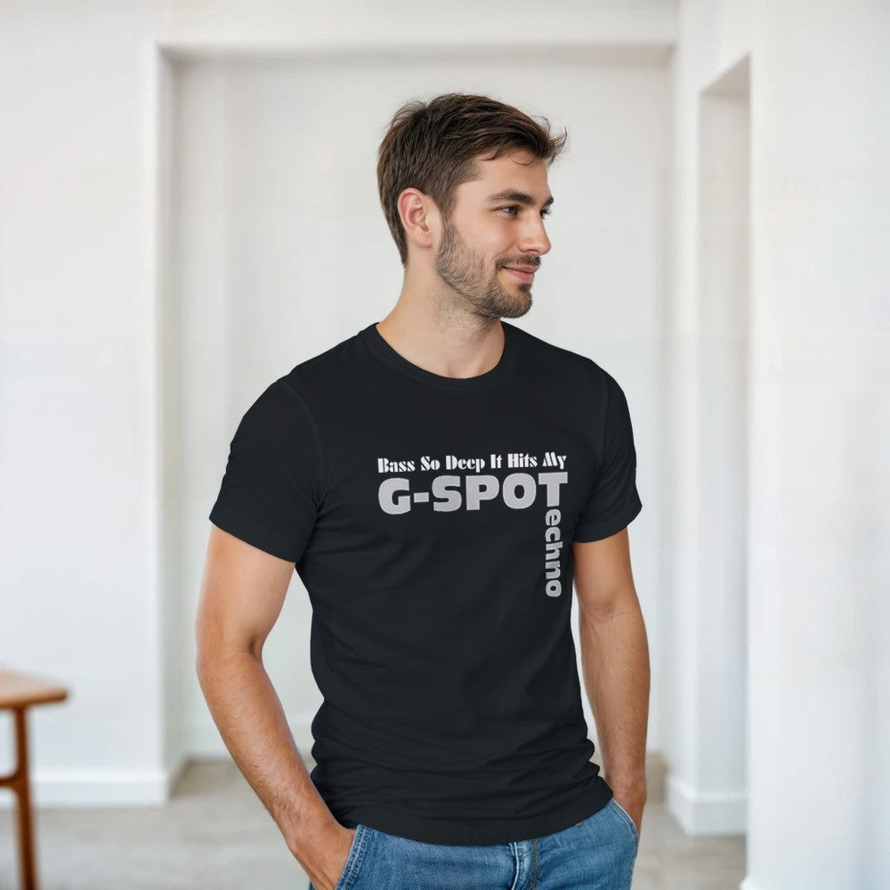 Stomp bass so deep it hits my gspot techno rave tshirt - female - black