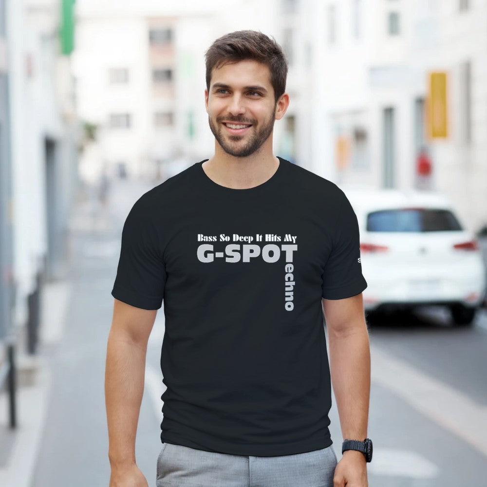 Stomp bass so deep it hits my gspot techno rave tshirt - female - black
